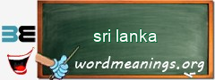WordMeaning blackboard for sri lanka